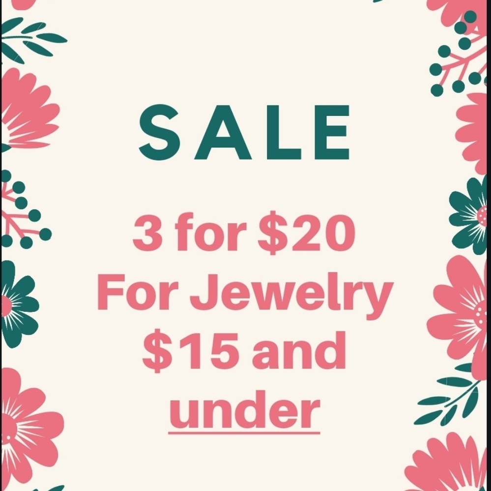 3 for $20 Jewelry Sale Jewelry $15 & Under Only - Picture 1 of 1